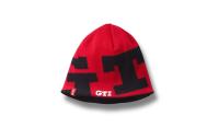 Шапочка вязаная Volkswagen лыжная GTI чёрная/красная