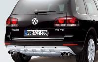 Защита днища задняя VW Touareg (7L) 2003-2006 г.в., Touareg (7L) 2007-2009 г.в. серебристая