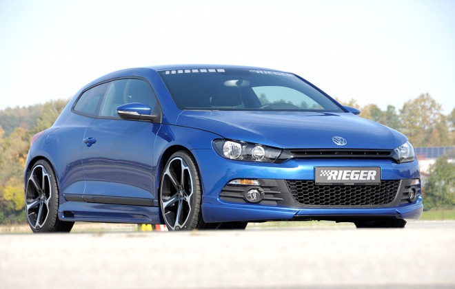 Накладка на бампер передний VW Scirocco 2008-2014