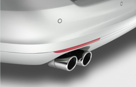 Насадки на глушитель VW Golf VI, Golf VI Variant, Scirocco, Tiguan (5N) 2007-2010, Tiguan (5N) 2011-2016 двойные по 70 мм