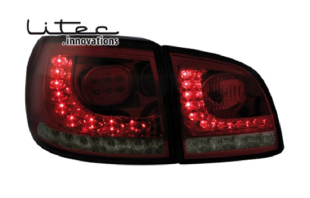 Задние фонари VW Golf Plus 2005-2008, Golf Plus 2009-н.в. светодиодные красный корпус, затемненное стекло