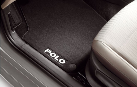 Коврики в салон VW Polo V 2009-н.в. текстильные Premium передние и задние черные