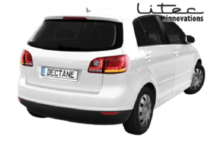 Задние фонари VW Golf Plus 2005-2008, Golf Plus 2009-н.в. светодиодные красный корпус, прозрачное стекло