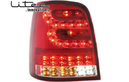 Задние фонари VW Touran 2003-2006, Touran 2007-2010, Touran 2010-н.в. светодиодные красный корпус, прозрачное стекло