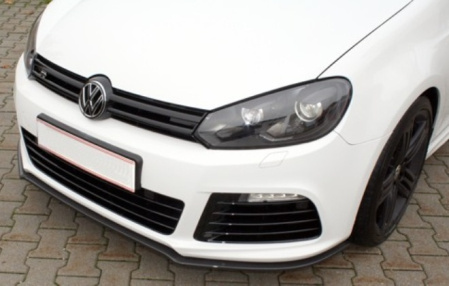 Сплиттер переднего бампера VW Golf VI R для штатного бампера в стиле Carbon-Optik