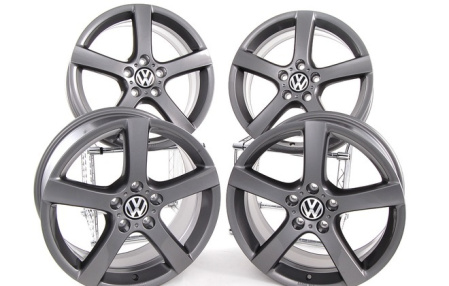 Диск литой R17 VAG дизайн Goal Anthrazit для VW Golf V, Golf V GT, Golf V GTI, Golf V Variant, Golf VI, Golf VI GTI, Golf VI Variant, Golf Plus 2005-2008, Golf Plus 2009-н.в., Jetta V 2006-2010, Jetta VI 2011-н.в., Touran 2003-2006, Touran 2007-2010, Tour