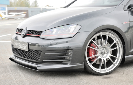 Сплиттер накладки переднего бампера VW Golf VII GTI в стиле Carbon-Optik