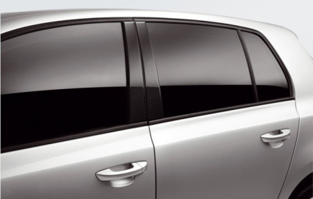 Декоративные накладки средних стоек VW Golf VI 2-х дверных в стиле Carbon-Optik