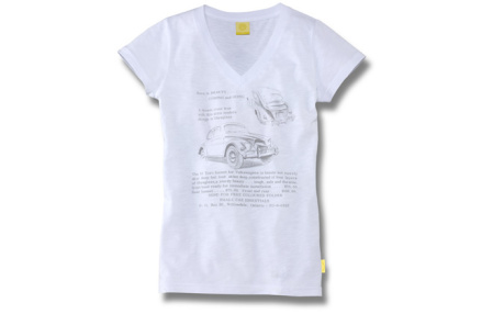 Женская футболка Volkswagen Beauty coming soon Beetle белая размер 48-50
