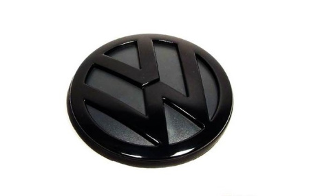 Эмблема VW аббревиатура "Volkswagen" черная