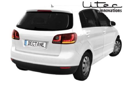 Задние фонари VW Golf Plus 2005-2008, Golf Plus 2009-н.в. светодиодные красный корпус, затемненное стекло