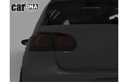 Задние фонари VW Golf VI хромированный корпус, красное прозрачное стекло