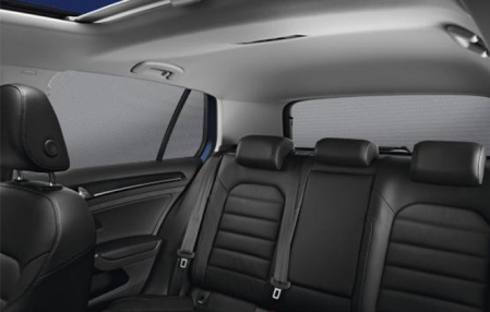 Солнцезащитные шторки VW Golf VII для стекол задних дверей и для заднего стекла