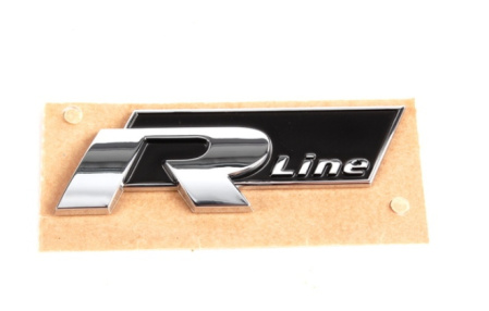 Эмблема R-Line надпись "R-Line" черный хром