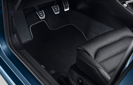 Коврики в салон VW Golf VI Cabrio текстильные Premium передние и задние черные
