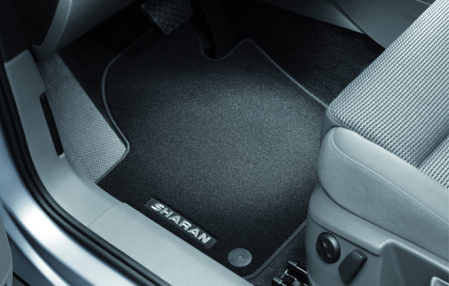 Коврики в салон VW Sharan 2010-н.в. текстильные Premium передние и задние черные