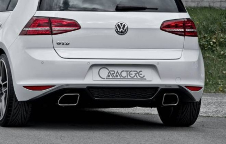 Накладка на бампер задний VW Golf VII GTI в комплекте с глушителем