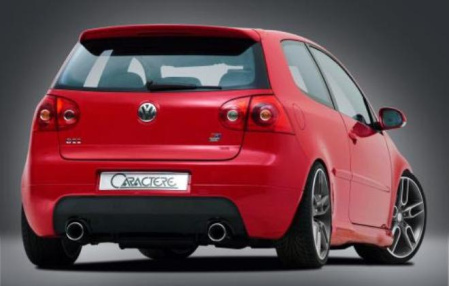 Накладка на бампер задний VW Golf V GT, Golf V GTI в комплекте с глушителем на две стороны