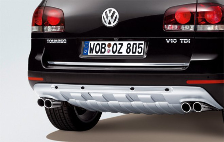 Насадки на глушитель VW Touareg (7L) 2003-2006, Touareg (7L) 2007-2010 двойные для установки слева и справа по 76 мм