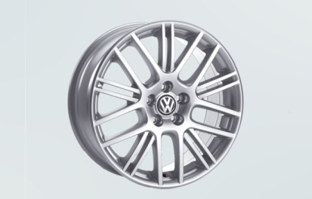 Диск литой R17 VAG дизайн Exor Brillantsilber для VW Bora IV, Golf IV, Beetle 1999-2005, Beetle 2006-2010, Polo IV 2002-2005, Polo IV 2005-2010