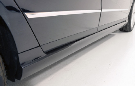Пороги VW Passat (B6) 2005-2010 с хромированными молдингами
