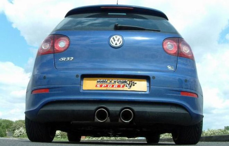 Комплект выхлопной системы VW Golf V 2.0 TDI 140 л.с. без резонатора в стиле R32