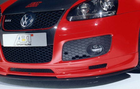 Сплиттер переднего бампера VW Golf V GT, Golf V GTI, Jetta V 2006-2010 в стиле Carbon-Optik