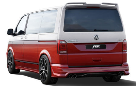 Накладка на бампер задний VW California (T6) 2016-н.в., Caravelle (T6) 2016-н.в., Multivan (T6) 2016-н.в. в комплекте с глушителем
