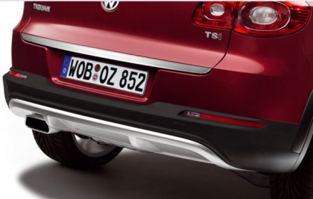 Накладка на бампер задний VW Tiguan (5N) 2007-2010 в комплекте с диффузором