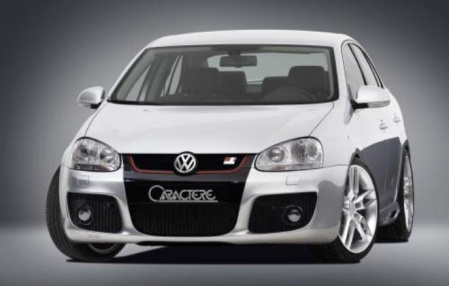 Бампер передний VW Golf V GT, Golf GTI, Golf V Variant, Jetta V 2006-2010 в стиле GTI для автомобилей без противотуманных фар