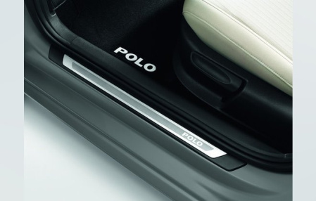 Накладки на пороги VW Polo V 2010-н.в. 4-дверных с надписью Polo