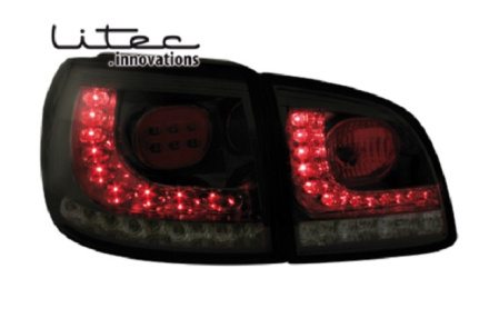 Задние фонари VW Golf Plus 2005-2008, Golf Plus 2009-н.в. светодиодные черный корпус, затемненное стекло