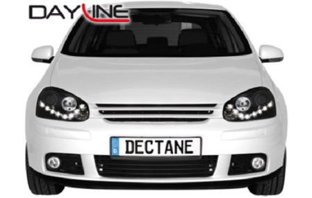 Передняя оптика VW Golf V, Jetta V 2006-2010 черная для автомобилей с оригинальным ксеноном