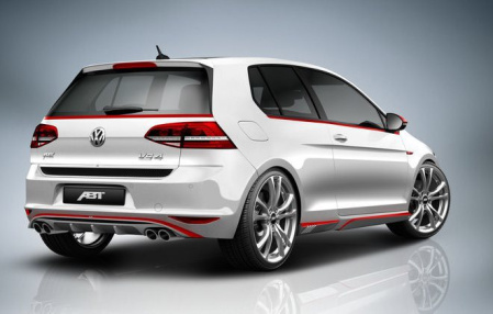 Накладка на бампер задний VW Golf VII GTI в комплекте с глушителем для автомобилей с пакетом "Sport & Sound"