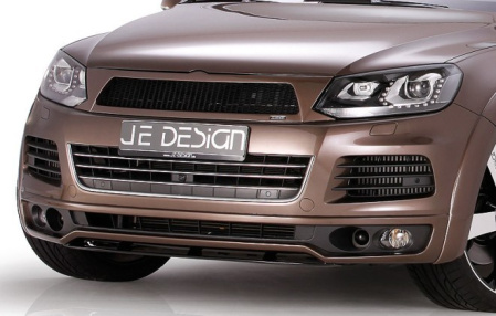 Накладка на бампер передний VW Touareg (7P) 2010-2015 с пакетом R-Line