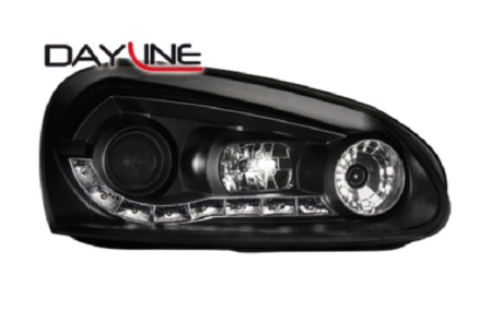 Передняя оптика VW Golf V, Jetta V 2006-2010 черная