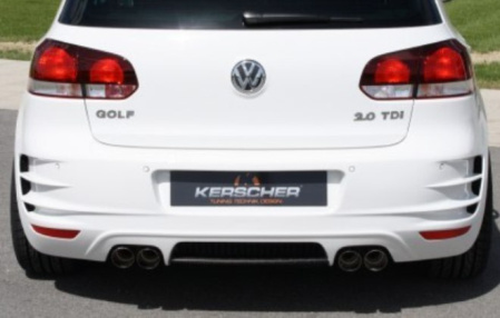 Диффузор заднего бампера VW Golf VI, Golf VI GTI для бампера Kerscher в стиле Carbon-Optik