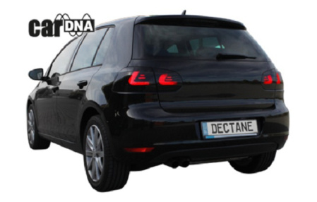 Задние фонари VW Golf VI черный матовый корпус, затемненное стекло