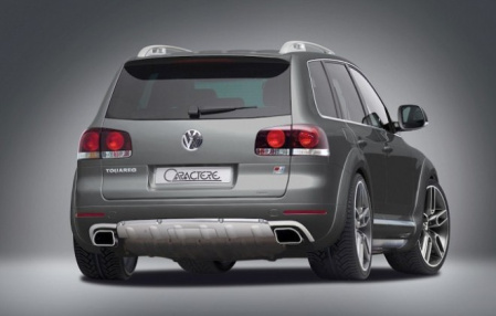 Накладка на бампер задний VW Touareg (7L) 2003-2006, Touareg (7L) 2007-2010 для автомобилей с фаркопом и системой парктроник