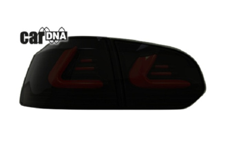 Задние фонари VW Golf VI черный матовый корпус, затемненное стекло