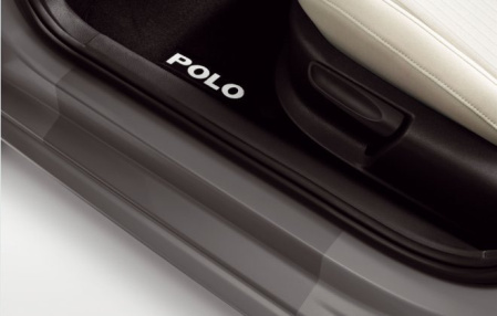 Накладки на пороги VW Polo V 2010-н.в. 4-дверных прозрачные
