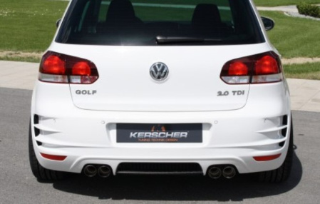 Бампер задний VW Golf VI, Golf VI GTI в стиле Phoenix для автомобилей с глушителем на две стороны