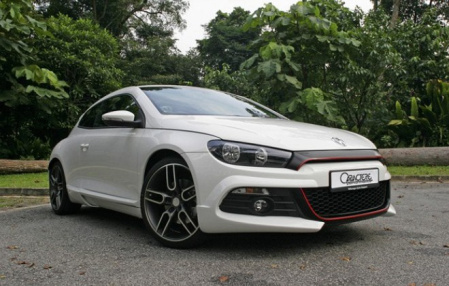 Накладка на бампер передний VW Scirocco 2008-2014