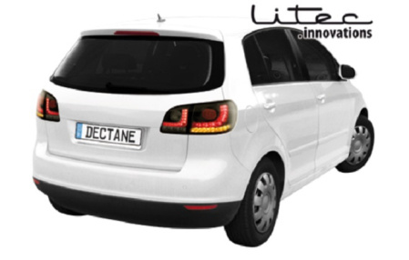 Задние фонари VW Golf Plus 2005-2008, Golf Plus 2009-н.в. светодиодные черный корпус, затемненное стекло