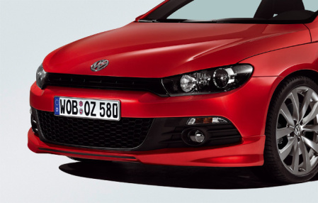 Накладка на бампер передний VW Scirocco 2008-2014