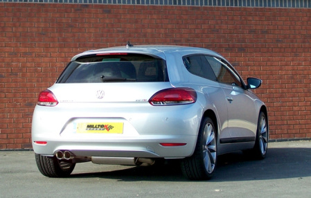 Комплект выхлопной системы VW Scirocco 2008-н.в. GT 2.0 TSI 200 л.с. с сдвоенными насадками в стиле Exclusive