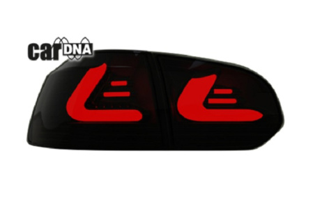 Задние фонари VW Golf VI черный матовый корпус, затемненное стекло
