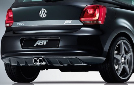 Накладка на бампер задний VW Polo V 2009-н.в. в комплекте с глушителем для автомобилей с двигателями 1,2 MPI, 1,2 TSI, 1,4 MPI
