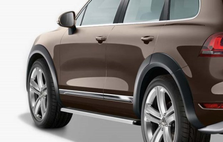 Подножки VW Touareg (7P) светлый алюминий