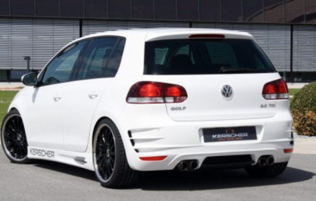 Бампер задний VW Golf VI, Golf VI GTI в стиле Phoenix для автомобилей с глушителем на две стороны